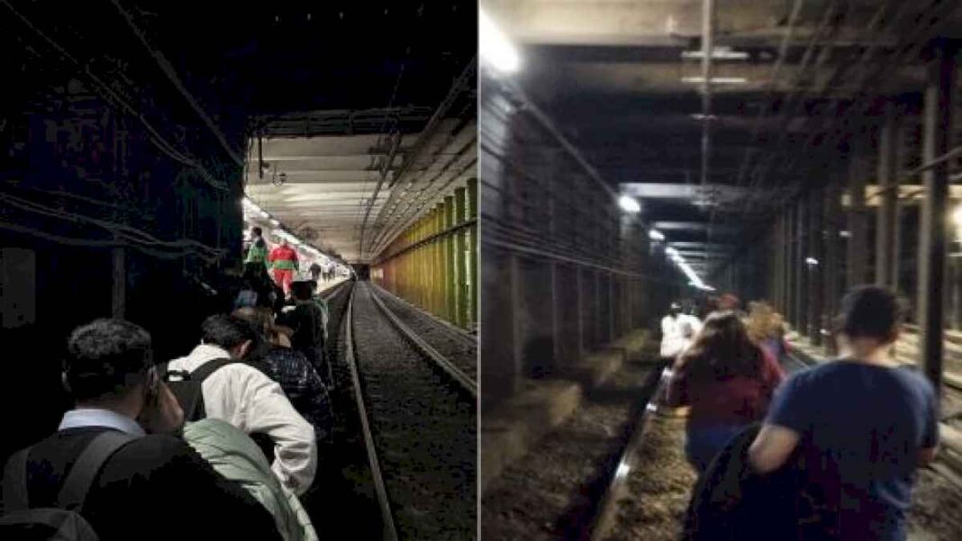 panico-en-los-pasajeros-del-subte:-tuvieron-que-evacuar-por-las-vias-tras-dos-horas-de-espera