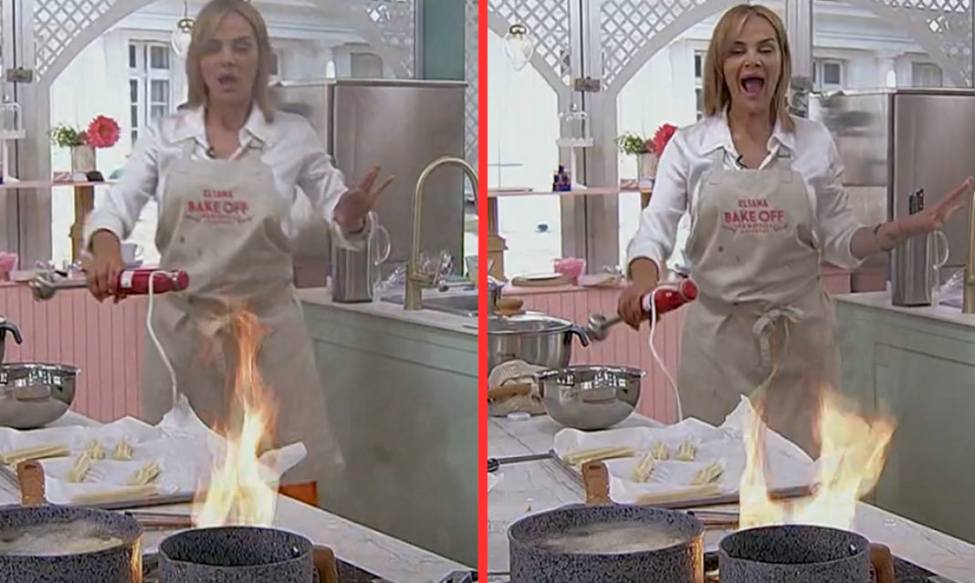 el-video-del-terrible-accidente-de-eliana-guercio-en-bake-off:-fuego,-corridas-y-gritos