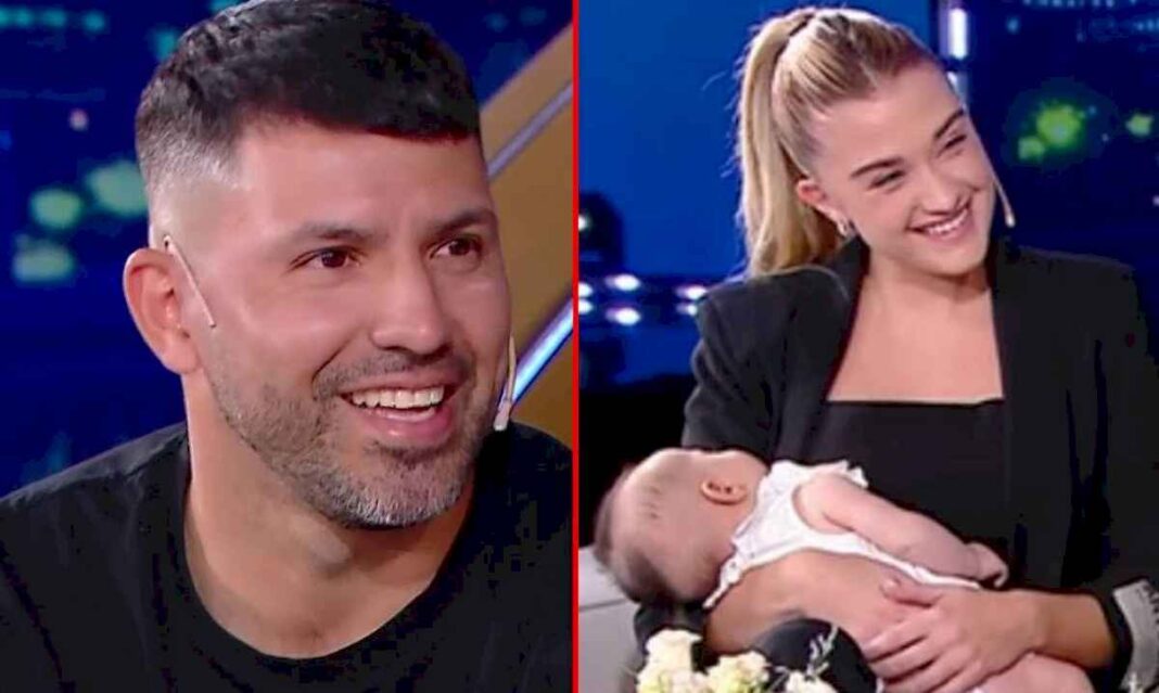el-kun-aguero-presento-por-primera-vez-en-la-television-a-su-hija-olivia:-«se-parece-a-mi»