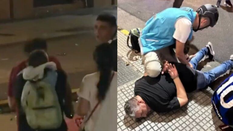 Detuvieron a un manifestante por golpear a un periodista tras la marcha en el Congreso: el video