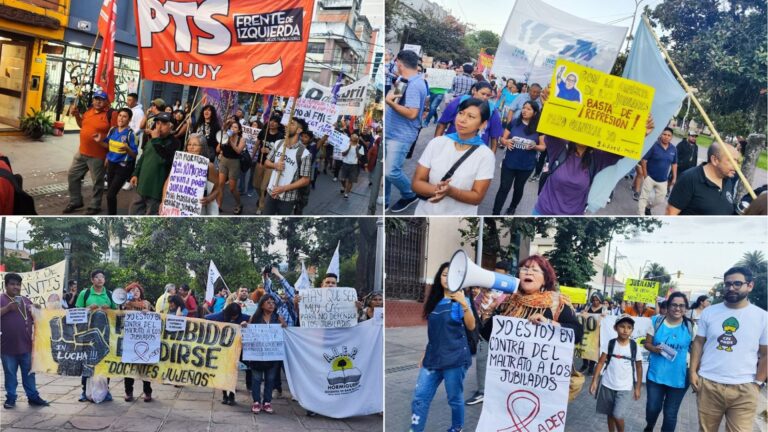 Docentes, universitarios, municipales y la izquierda movilizaron en apoyo a jubilados