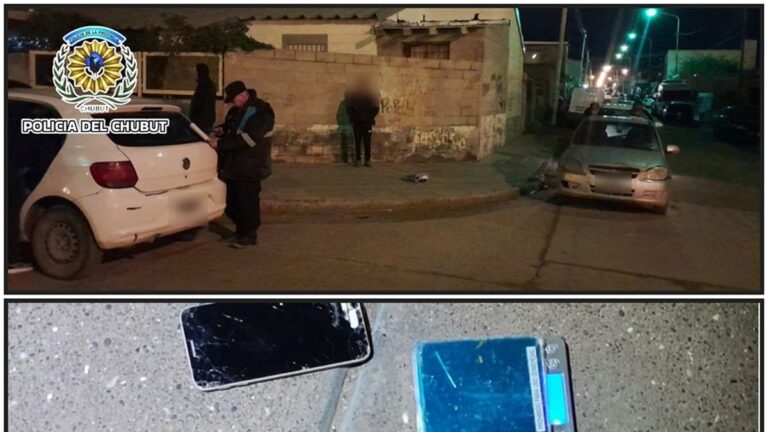 Intentaron esconderse y les encontraron droga