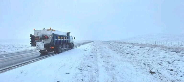 Santa Cruz: restringen la circulación en la Ruta 40 por intensas nevadas