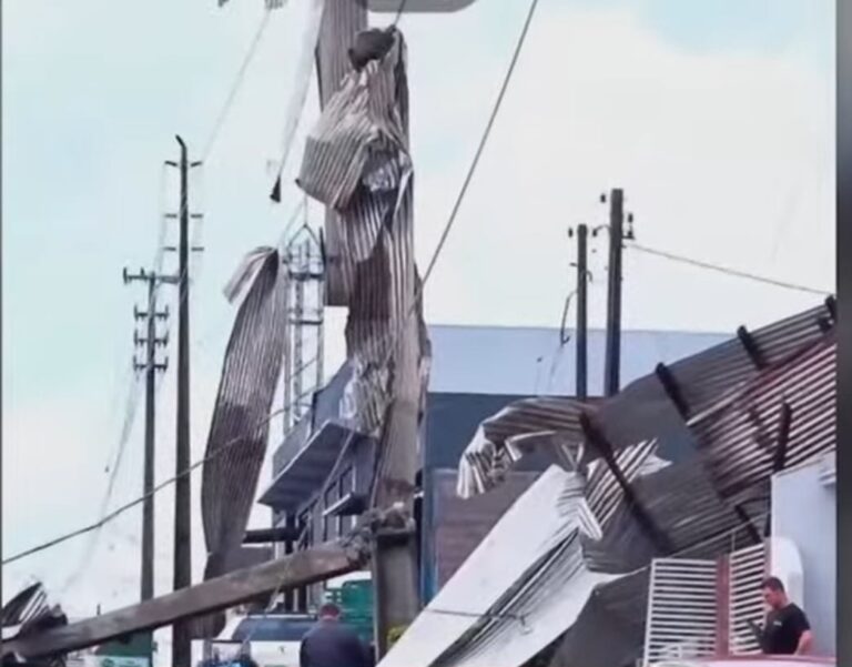Video: las imágenes de los destrozos que dejó una violenta tormenta en Brasil
