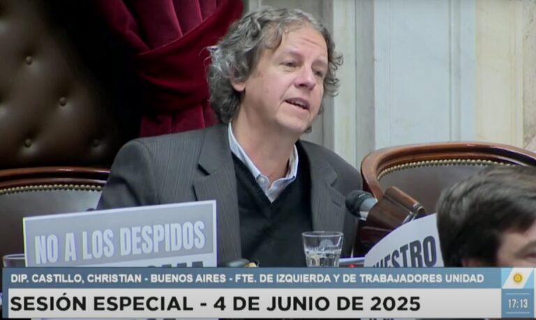 Christian Castillo: «Les da gusto reprimir y mostrar esa imagen a los inversores»