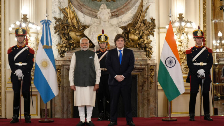 El presidente Milei recibió al Primer Ministro de la India, Narendra Modi