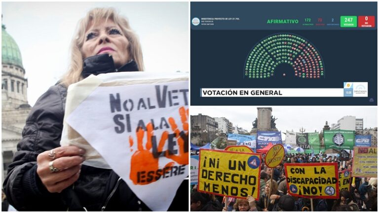 Diputados rechazó el veto de Milei en Discapacidad: importante protesta fuera de Congreso