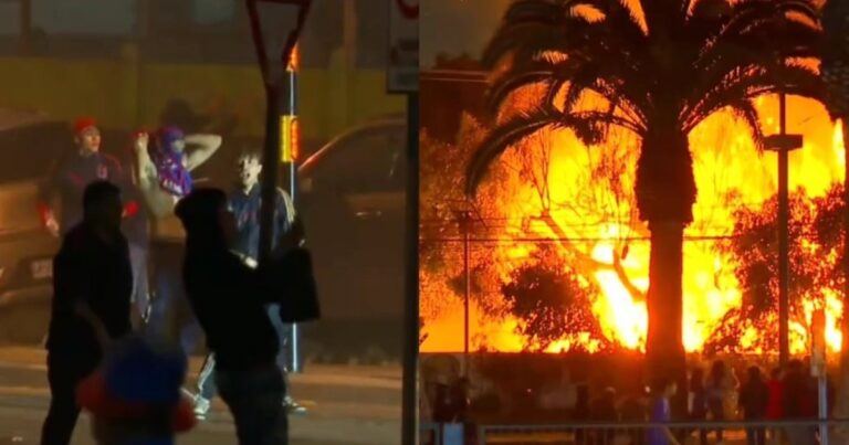 Hinchas de la U de Chile, otra vez: incendio y choques con la policía antes del partido con Alianza Lima
