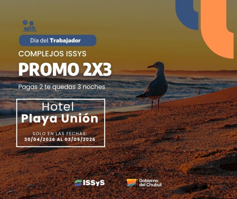 Complejo turístico del ISSyS en Playa Unión, Chubut