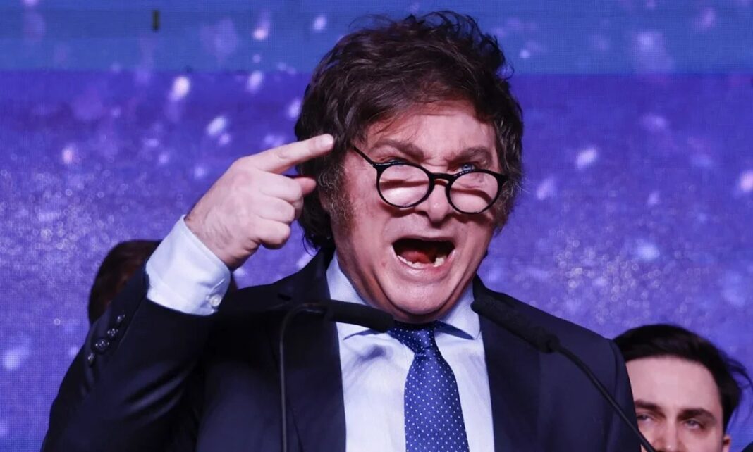 El presidente Javier Milei durante su discurso en la Cena Anual de la Fundación Libertad