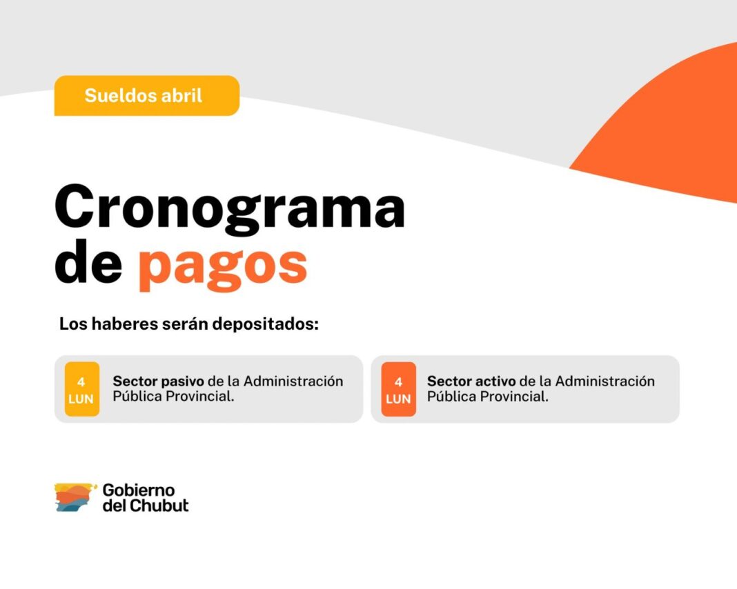 Gobierno del Chubut deposita haberes a empleados públicos