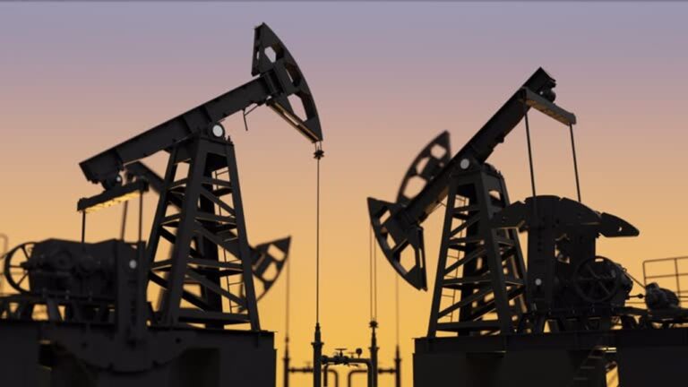 Yacimiento petrolero en Santa Cruz con equipos de extracción