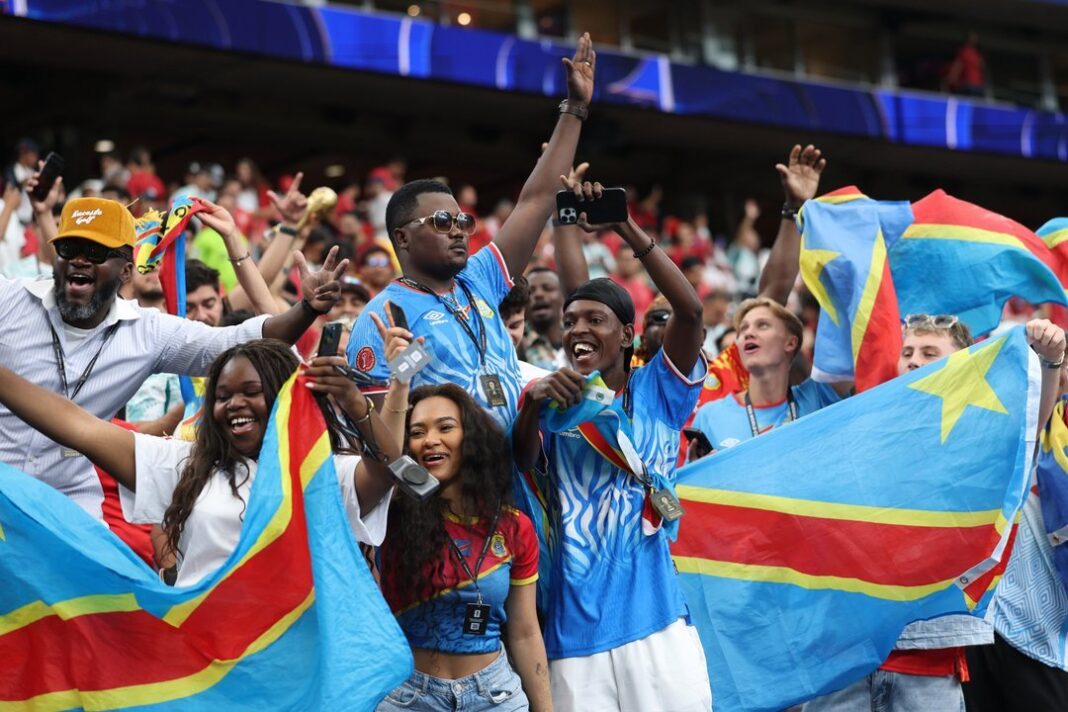 Jugadores de la República Democrática del Congo celebran el empate frente a Portugal en el Mundial 2026