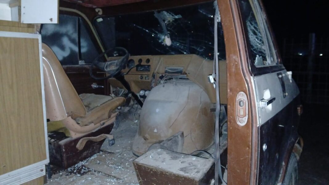 Policía en la escena del incidente en Trelew