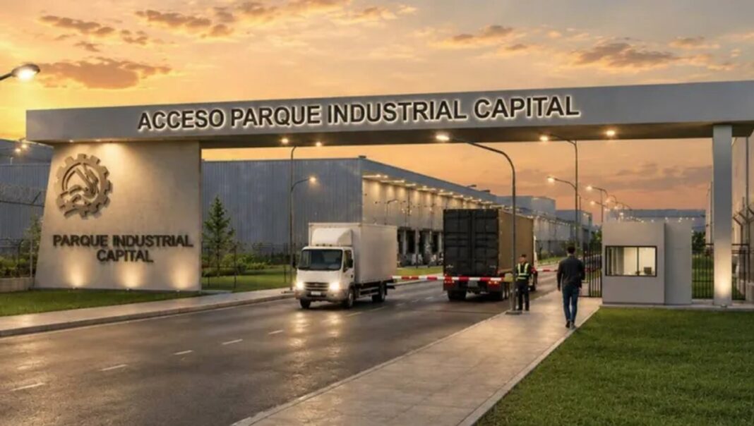 Vista del predio del Parque Industrial Capital sobre la Ruta Provincial 67 en Neuquén
