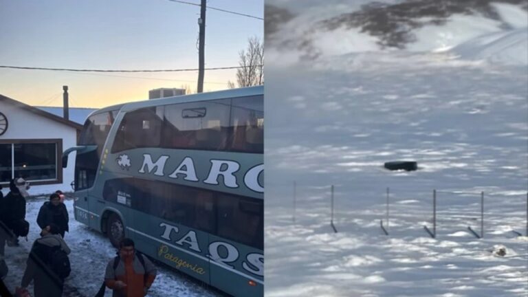 Colectivo de larga distancia en la Ruta 40