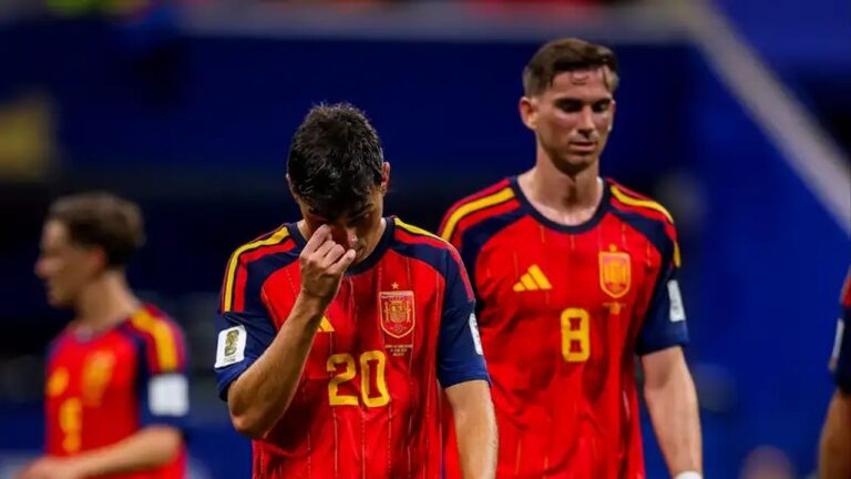 Jugadores de la selección española celebrando un gol en el Mundial 2026