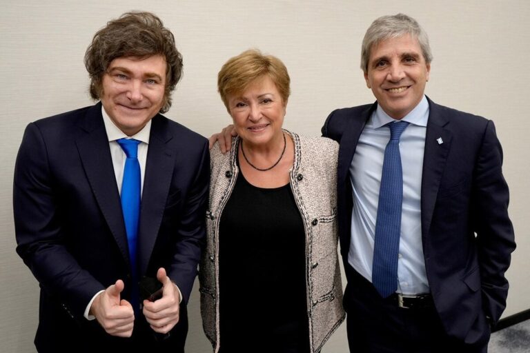 Kristalina Georgieva y Javier Milei en reunión