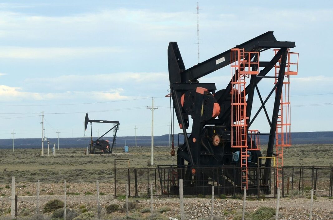 Gráfico de producción y regalías petroleras en Chubut