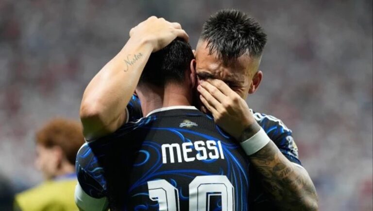 Lautaro Martínez celebra el gol ante Inglaterra en el Mundial 2026