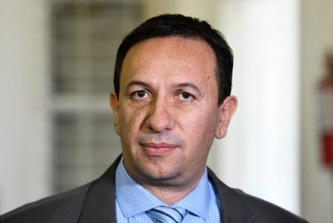 Adrián Maderna, exintendente de Trelew, en un acto político