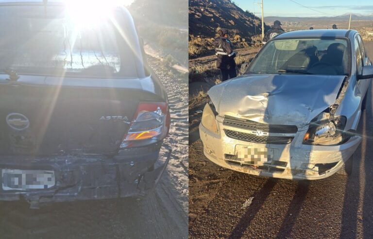 Choque entre dos vehículos en el camino Roque González de Comodoro Rivadavia