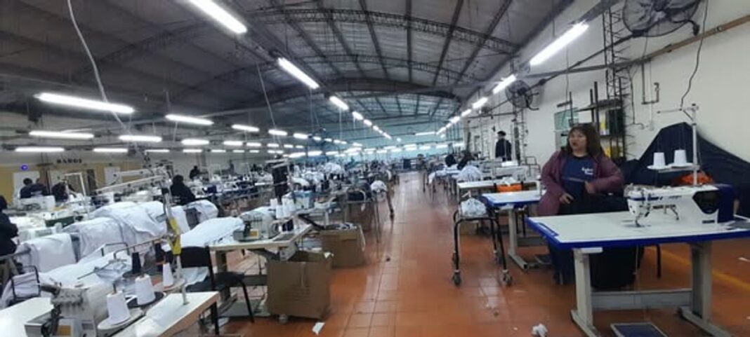 Vista de la planta textil Sabri en Recreo, Catamarca