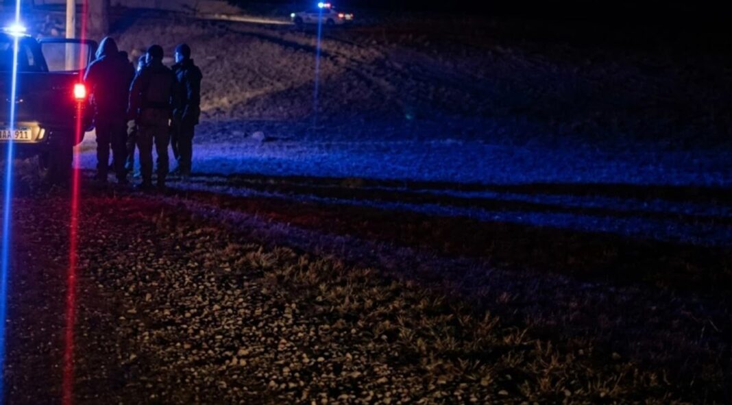 Escena del hallazgo del hombre sin vida en Puerto Deseado