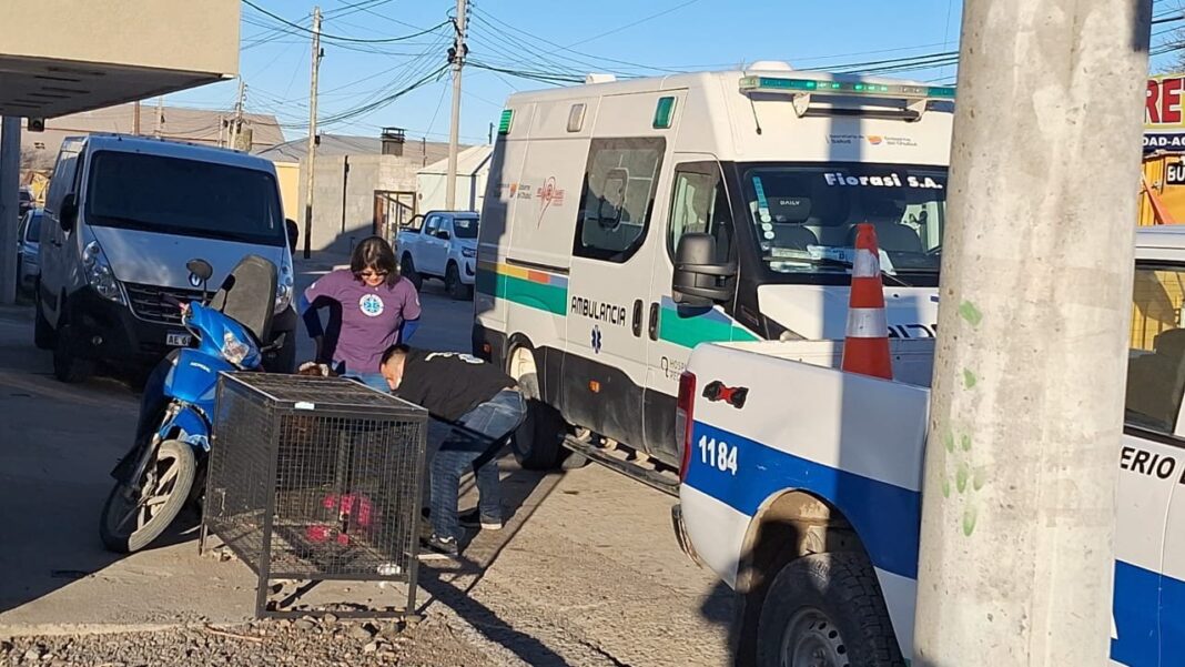 Mujer herida en accidente de moto en Comodoro Rivadavia