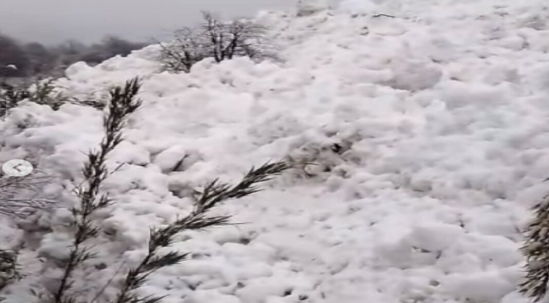 Cerro Tronador nevado en la zona de Pampa Linda