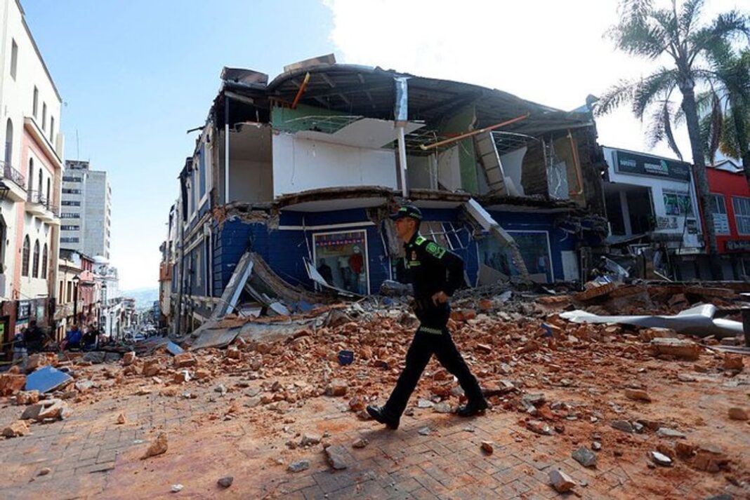 Zona afectada por el terremoto en Colombia
