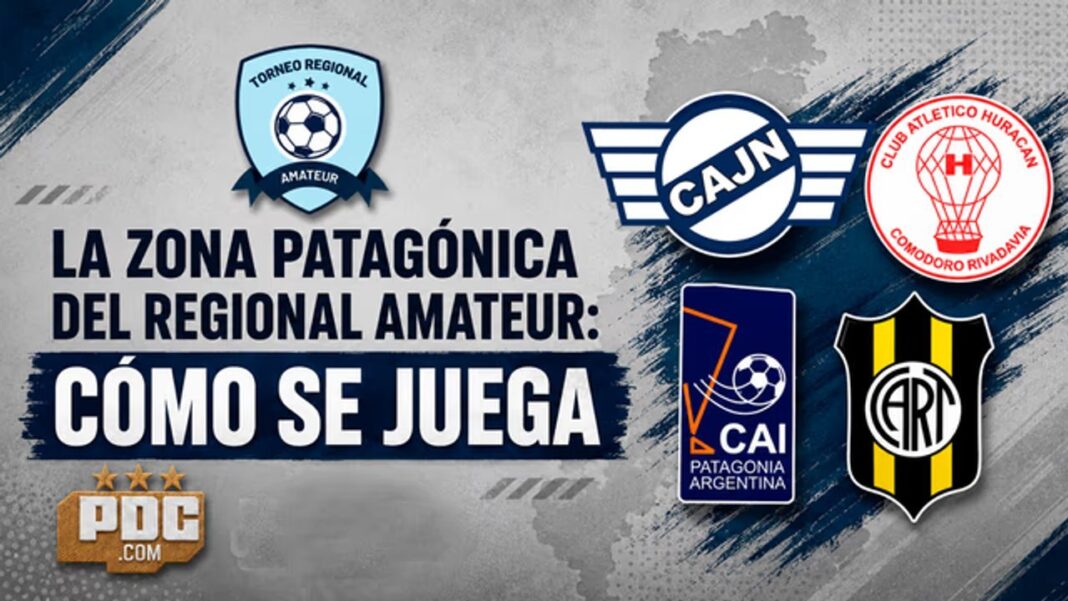 Estadio de fútbol con equipos de Comodoro en el Torneo Regional Federal Amateur