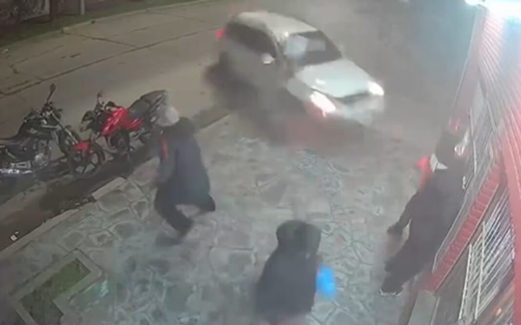 Lugar del accidente en la calle Cerrito, Mar del Plata