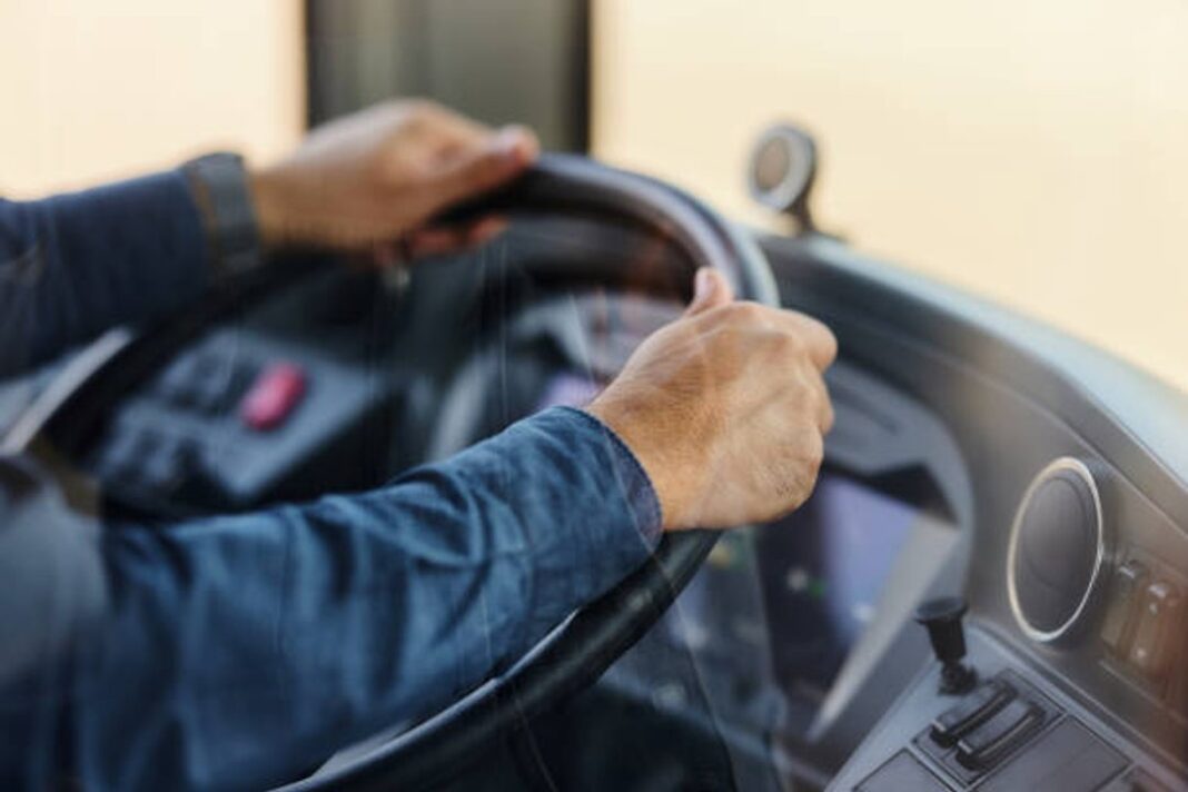 Colectivo de transporte estudiantil en Comodoro Rivadavia