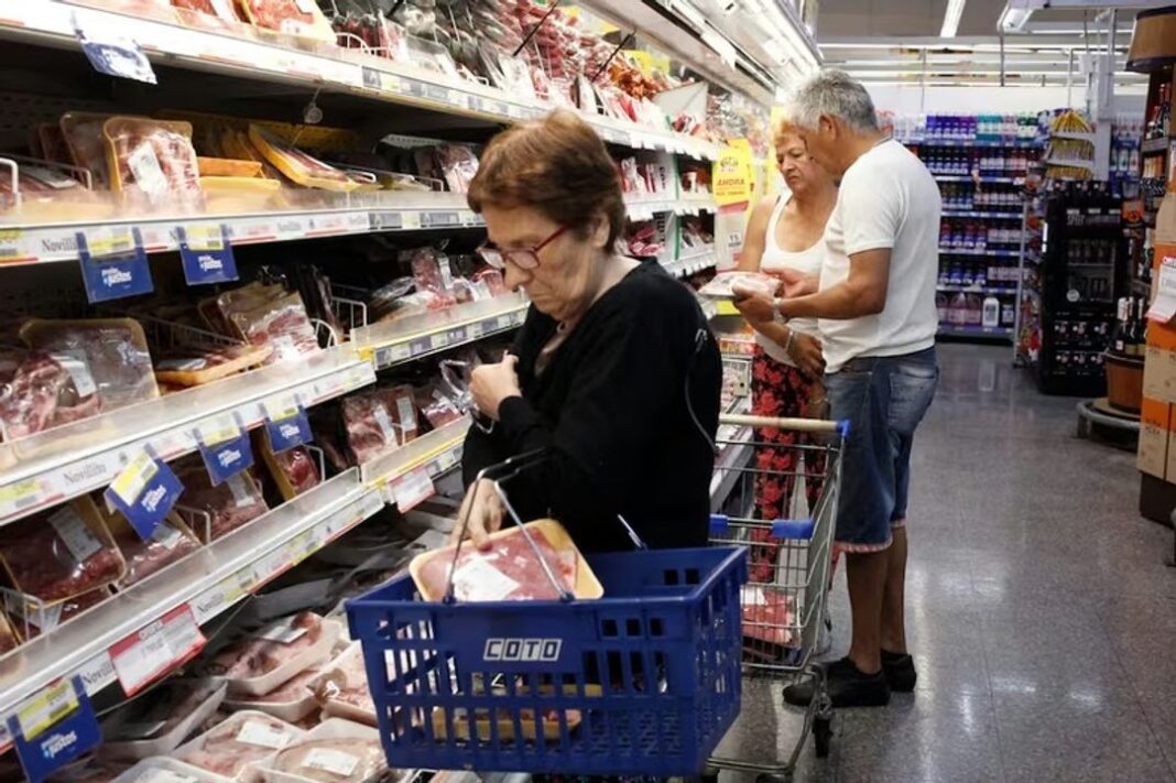 Gráfico de evolución del consumo privado con caída interanual en agosto