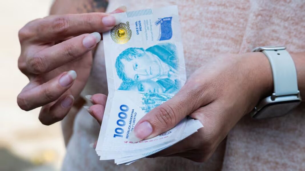 Gráfico de evolución de depósitos en pesos y dólares en Argentina