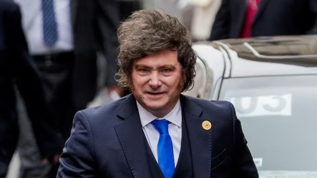 Javier Milei en un acto oficial