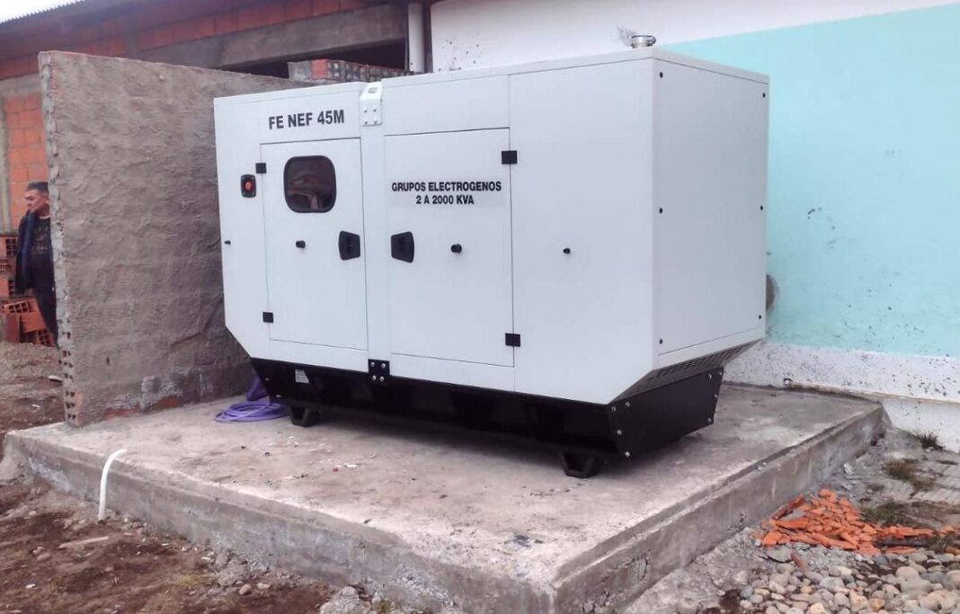 Generador industrial instalado en el Hospital Rural de José de San Martín