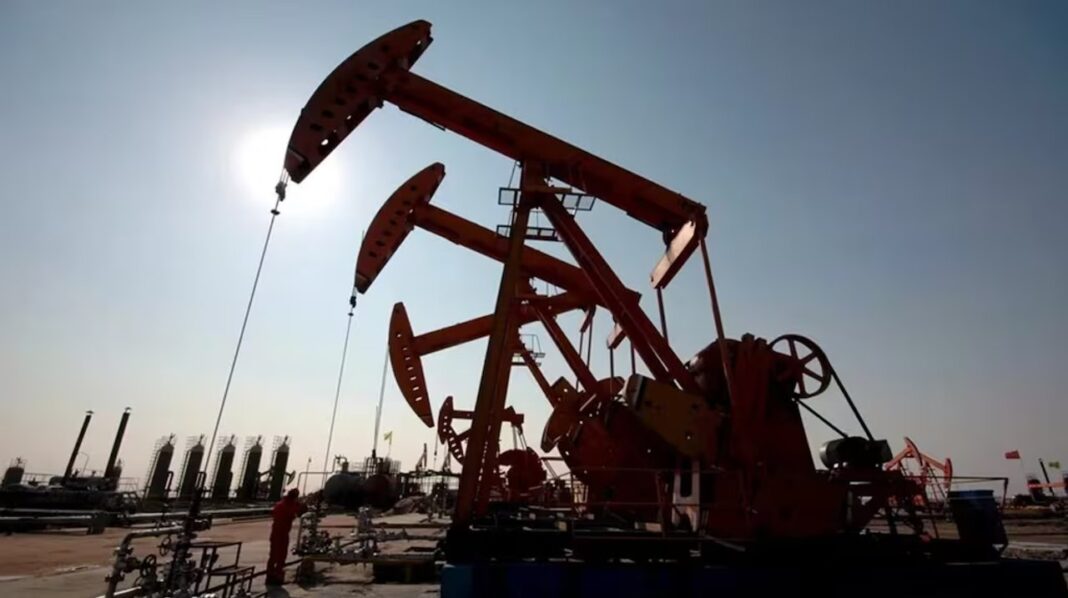 Barriles de petróleo y gráfico de precios