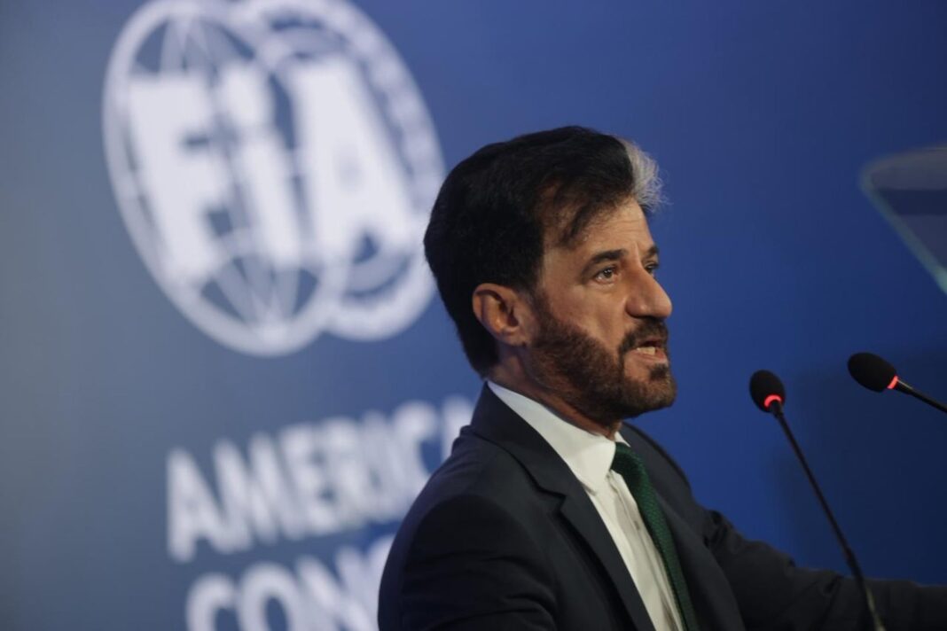 Mohammed ben Sulayem en conferencia de prensa en Buenos Aires