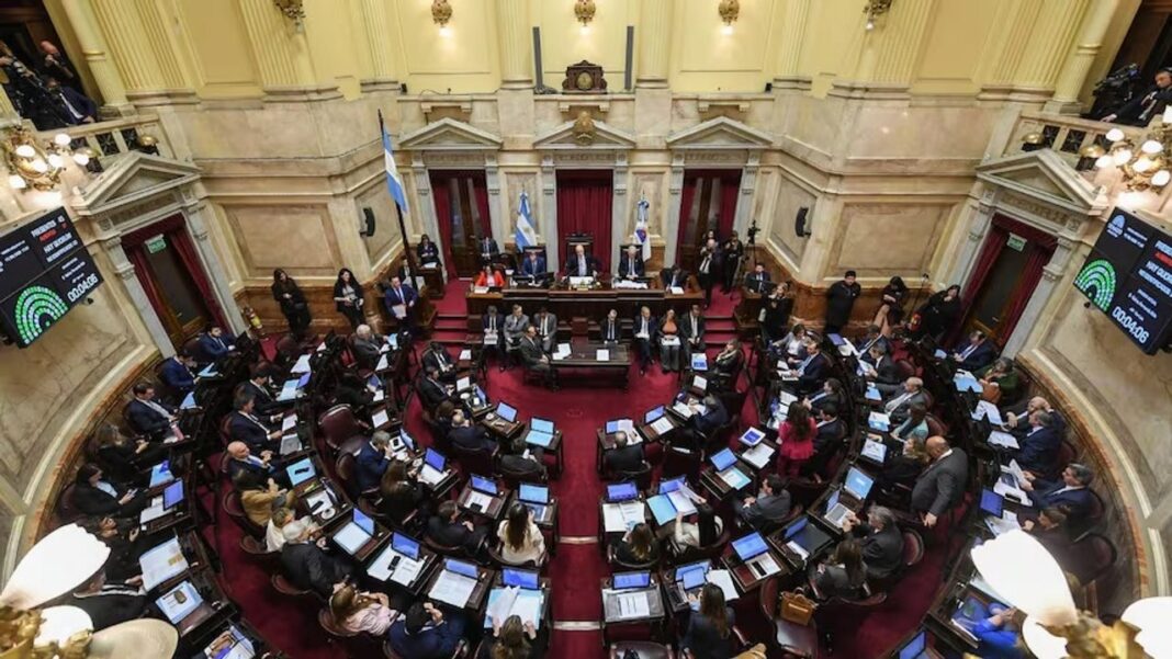 Sesión del Senado de la Nación donde se aprobó la reforma de Zona Fría