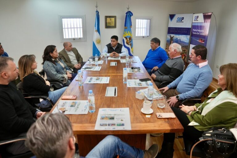 El gobernador Claudio Vidal durante el anuncio sobre la continuidad laboral de los trabajadores de Autofarma en Santa Cruz