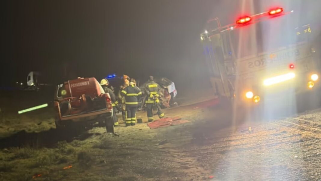 Ruta Nacional N° 3 en Chubut, cerca de Garayalde, donde ocurrió el accidente fatal
