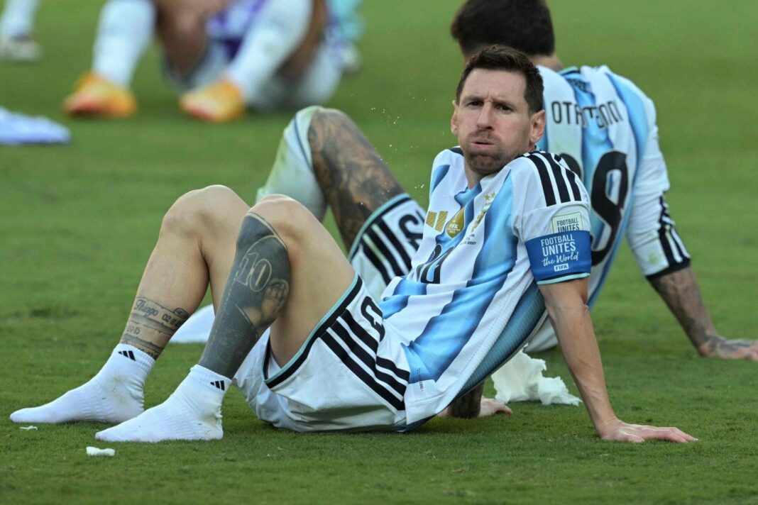 Lionel Messi con la camiseta de la selección argentina